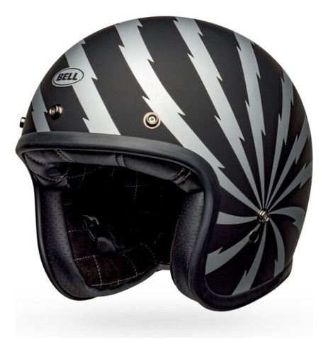 Casco Custom 500 Vertigo Matte Negro Plateado