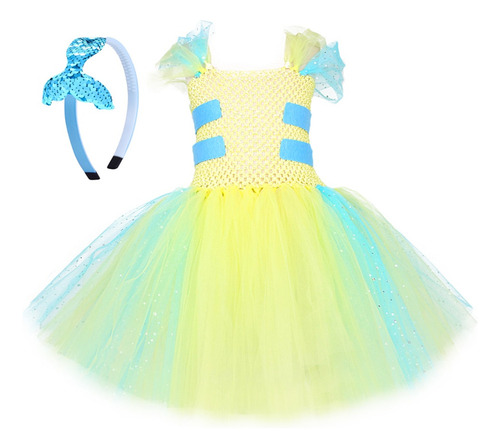 Vestido Tipo Tutú Flounder Clownfish Para Niñas Con Temática