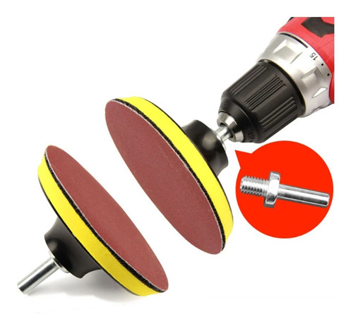 Imagen 3 de 10 de Disco Goma Amoladora + Lija Velcro 125mm Roto Orbita X 10