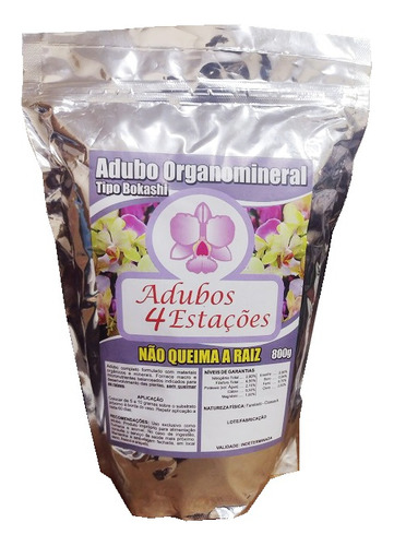 Adubo Bokashi Para Orquídeas E Flores 800 G - 4 Estações