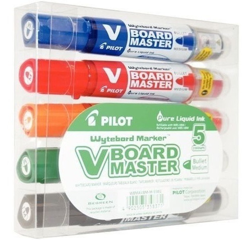 Marcador Para Pizarrón Pilot Board Master Recargable 5pz