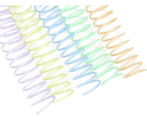 Espirales De Plástico 28mm Paso 2:1 25 Piezas Varios Colores