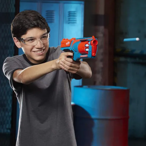 Pistola Nerf Elite Strongarm, Recarga Rápida, 6 Dardos