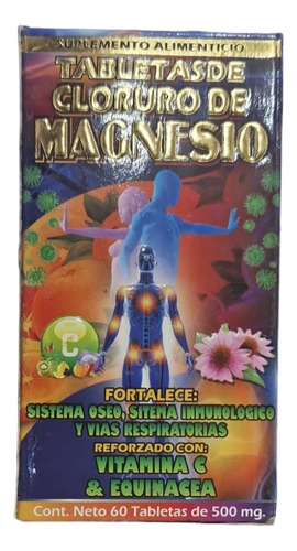 Tabletas De Cloruro De Magnesio E.s. Natural Con 60 Tabs