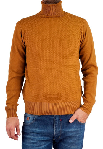 Sweater Tejido Hombre Cuello Subido Beatle. 108