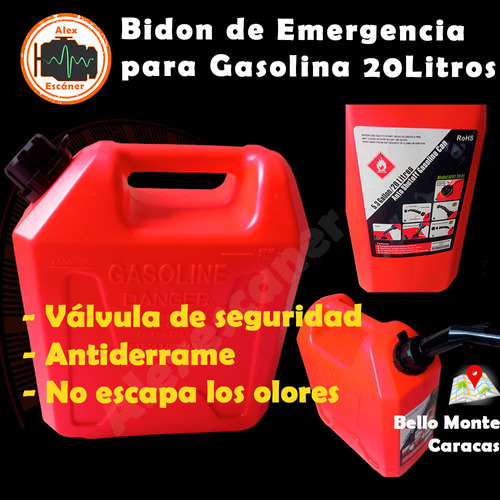  Pimpina De Gasolina De 20 Litros Anti Derrame Anti Olor