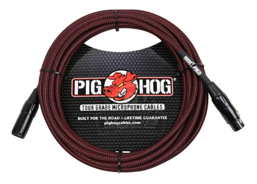 Cable Para Microfono Pig Hog Tejido 6mts Xlr Xlr (colores)