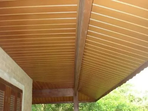 Cielo Raso Estilo Madera Arezzo Almond Pvc Tablas Colores