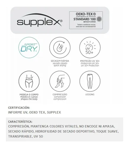Calza Fitness Dama Suplex Proactive Del S Al Xxl (sky & Sea)