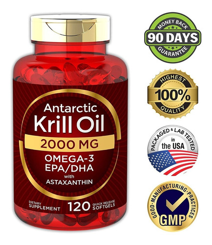 Antarctic Krill Oil 2000 Mg 120 Cap U.s.a , Aceite De Krill