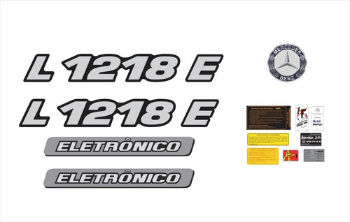 Kit Adesivo Resinado Para Mercedes L 1218 E Eletronico Cor PRATA