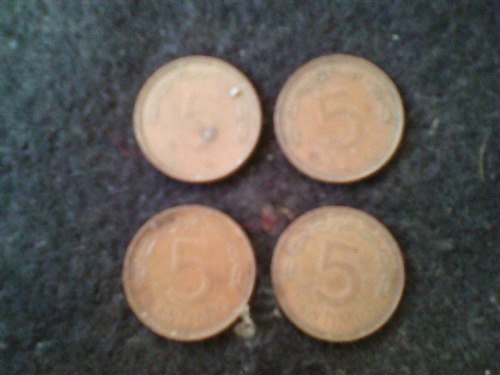 Monedas De Colección De 5 Centavos Año 1974