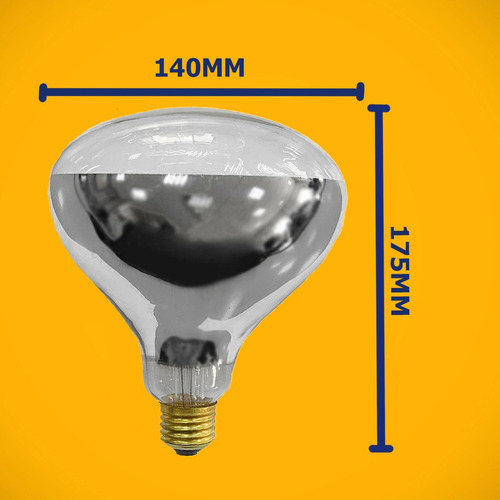 3 Lâmpadas Secagem 250w 110v E27 P/ Aquecimento E Estufas