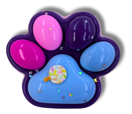 Cachorro Antiestrés Taba Squishy Big Paw, Morado