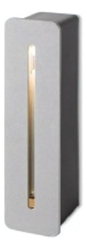 Aplique Tortuga De Aluminio Baltha de Embutir Led Apto Ext Color Gris Metalizado