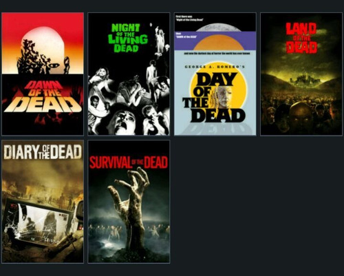 Saga Peliculas Completa Muertos Vivos George A. Romero