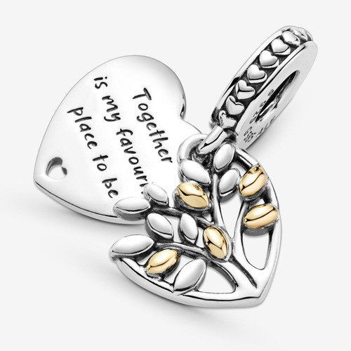 Pandora Dije 799161c00 Two-tone Family Tree Heart Charm