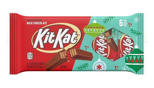 Kit Kat Paquete De 6 Barras De Chocolate Con Leche 1,5 Oz