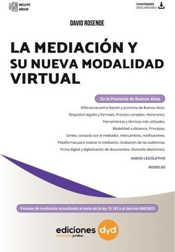 La Mediacion Y Su Nueva Modalidad Virtual - Rosende, David