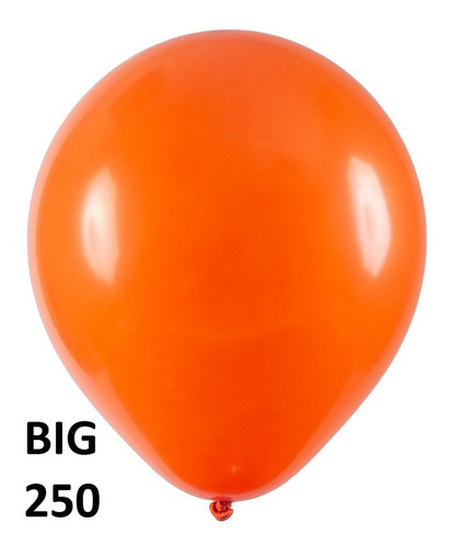 Big Balão 250 Diversas Cores  1 Unid  Art Latex Cor Tangerina