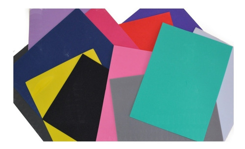 Foami Tamaño Carta Varios Colores (12 Pzas)