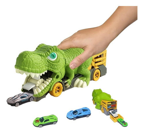 Transportador De Autos T Rex Come Coches Juguete Para Niños