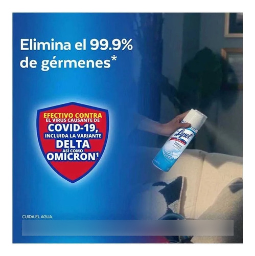 Lysol Desinfectante Antibacterial, Crisp Linen Scent, 475g