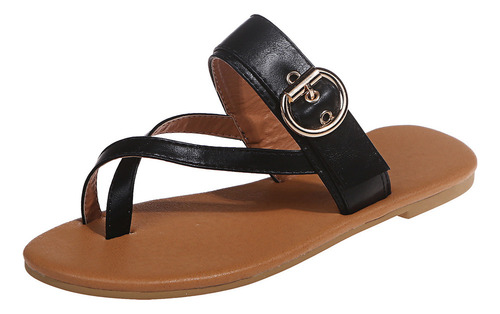 Xc Moda Mujer Casual Slipper Punta Anular Plana Toboganes