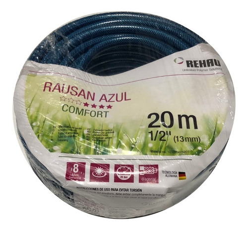 Manguera Rausan Blue ½ X 20mts 13mm Universo Pinturerias 