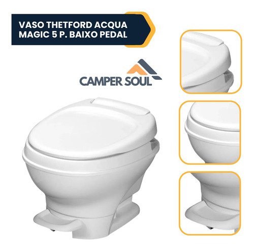 Vaso Thetford Acqua Magic 5 P. Baixo Pedal Motorhome Trailer