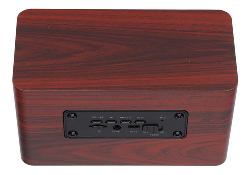 Bocina Bluetooth De Madera Subwoofer Inalámbrico Retro Aux