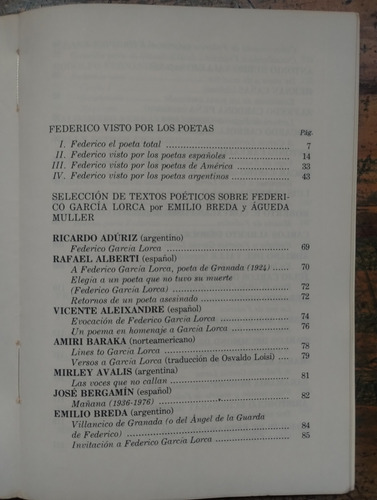 García Lorca Visto Por Los Poetas, Emilio Breda - Plus Ultra (Usado)