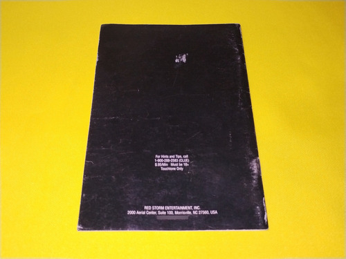 Manual Tom Clancy's Rainbow Six N64 Nintendo 64 *original* (Usado)