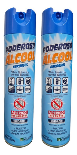 Kit 2 Poderoso Álcool Desinfetante 400ml Cada