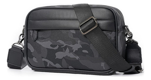 Bandolera Bolso Cuero Hombre Crossbody Camuflaje Casual Lujo