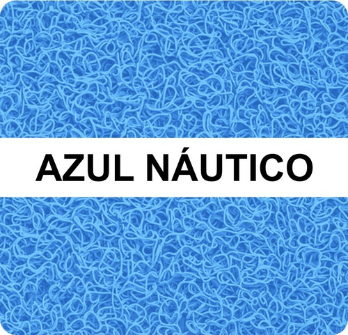 Tapete Capacho 60x20 13mm Porta Antiderrapante Emborrachado Cor Azul-celeste Desenho do tecido Trama vinílica 13mm