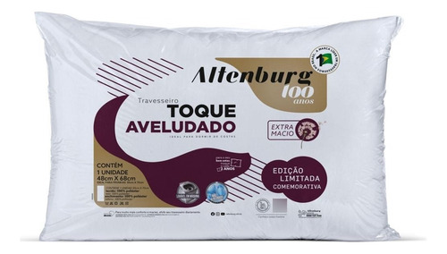 Kit 2 Travesseiro Toque Aveludado Extra Macio Altenburg