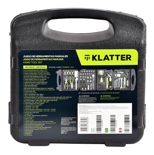 Set De Herramientas Manuales - Klatter - 189 Piezas