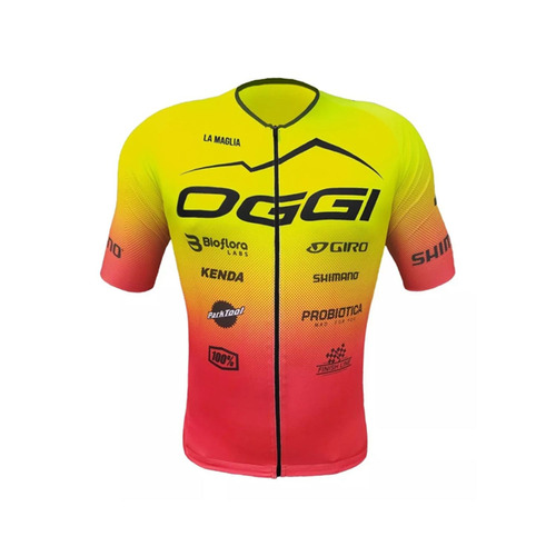 Camisa Ciclismo Oggi Pro Team Amarela/vermelha