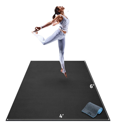 Tapete De Yoga Grande Premium - 6' X 4' X 8mm Extra Gru...