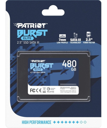 Disco Duro Solido Ssd 480gb Patriot Burst 2.5 Sata Nuevo