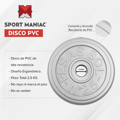Imagen 3 de 7 de Kit Sport Maniac 15 Kg Discos + Mancuernas + Step