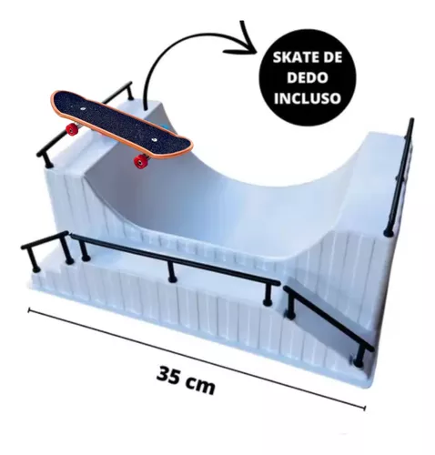 Pista Skate De Dedo Half Rampa Escada Corrimão Profissional no Shoptime