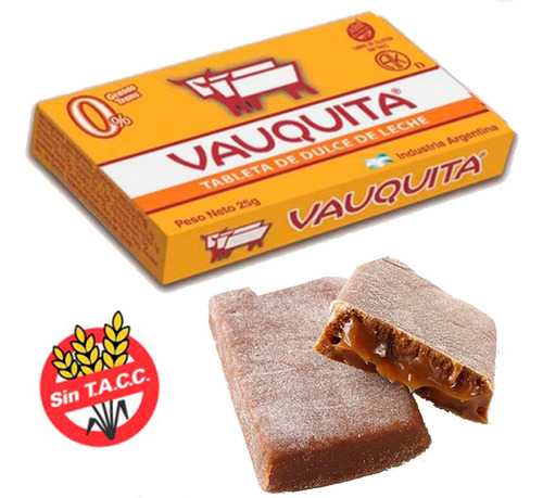 Vauquita clasica tableta dulce de leche caja por 18 unidades