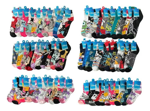 Docena De Calcetines Para Bebes Disney Originales Niño Niña