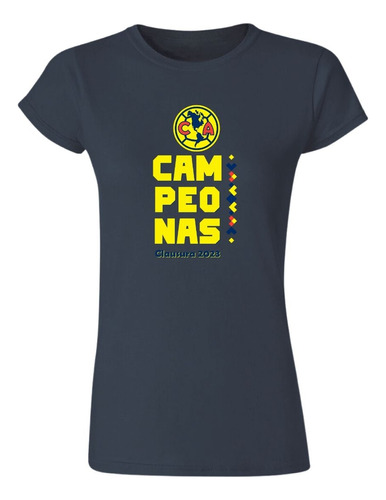 Playera Deportiva Mujer América Campeonas Cl 2023