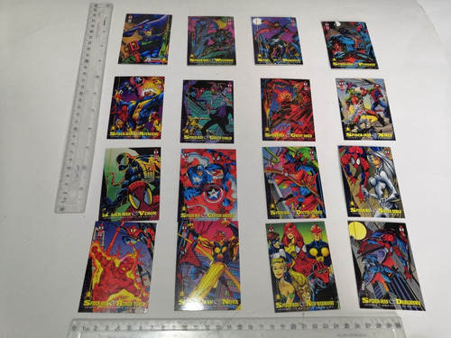 Spiderman Venom Hombre Araña Tarjetas Fleer 1994 Completa (Usado)