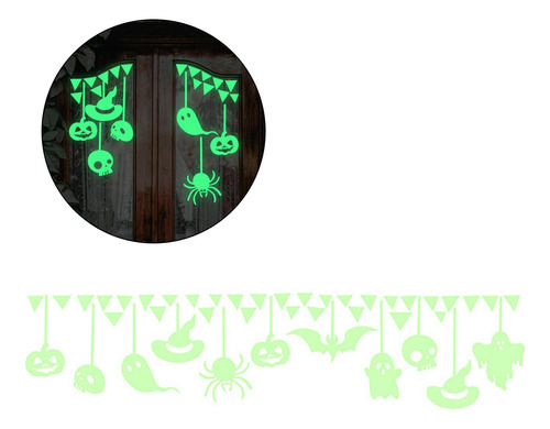 2 Pegatinas Luminosas De Halloween Que Brillan En La Noche,