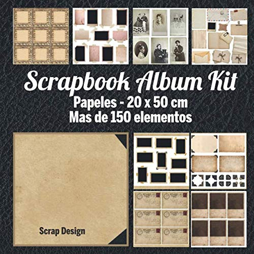 Scrapbook Album Kit: Papeles - 20 X 20 Cm Mas De 150 Element