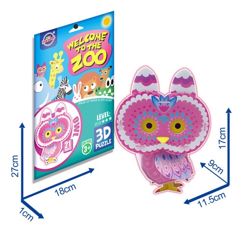 Puzzle Rompecabezas 3d Animales Del Zoológico Ltf Shop